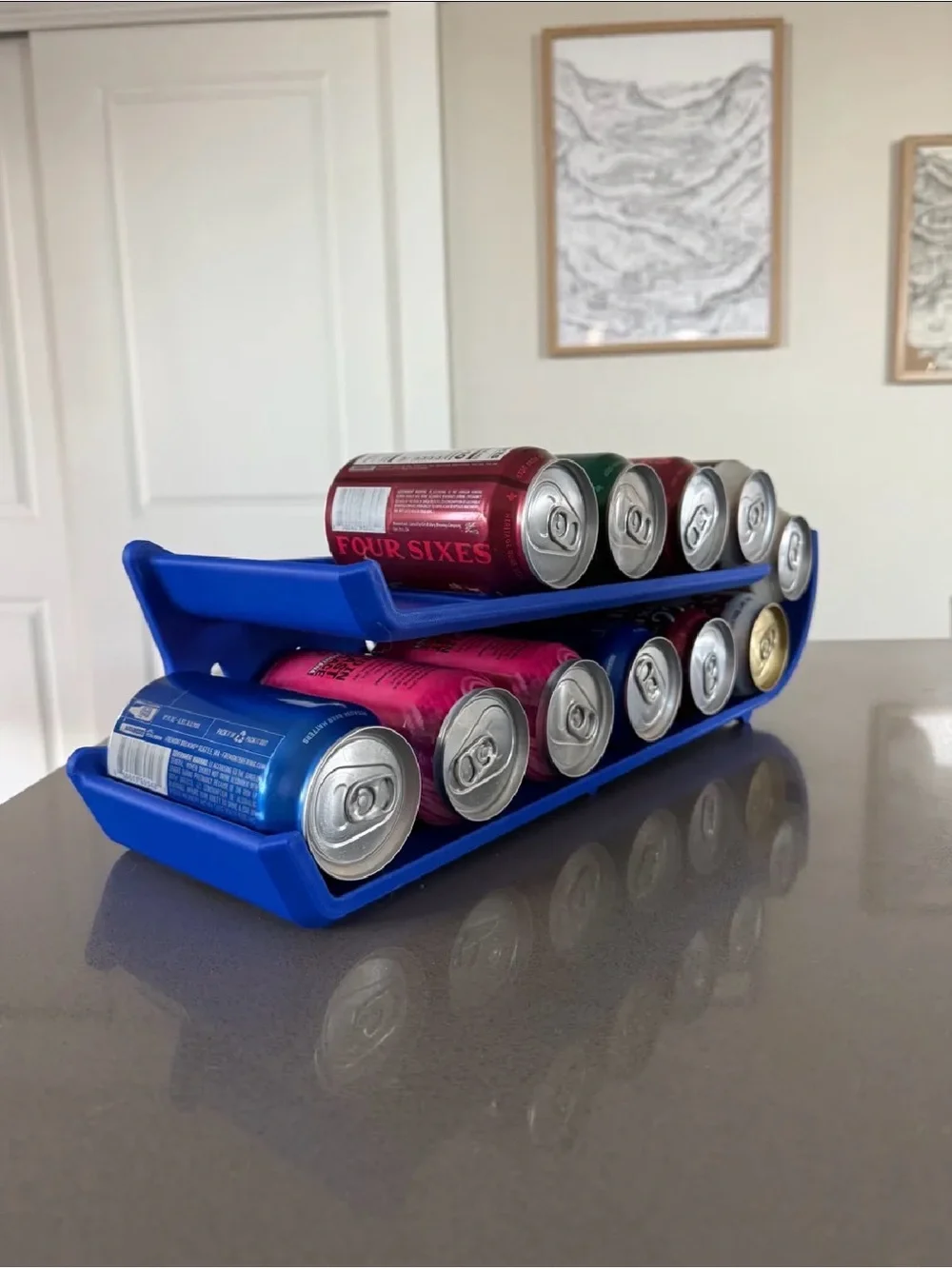 Blue Can Organizer Rack - Home Storage & Organization